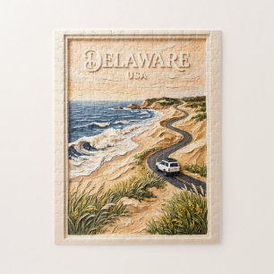 Puzzle Voyage au Delaware Texturé sur la Route Côtière Ré