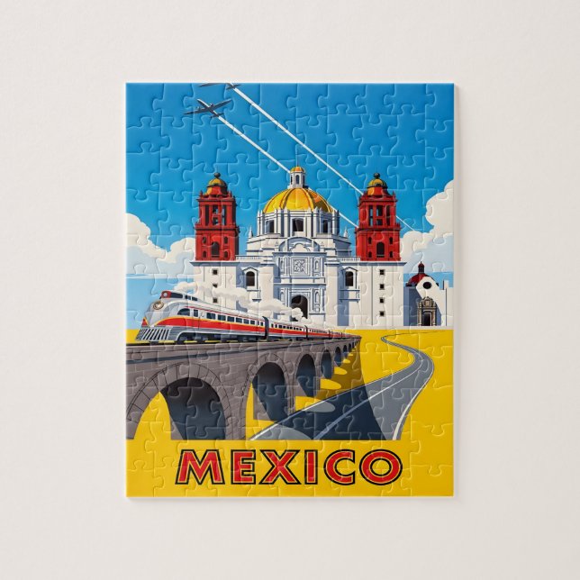 Puzzle Voyage au Mexique vintage (Vertical)