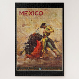 Puzzle Voyage au Mexique Vintage Matador de Tauromachie
