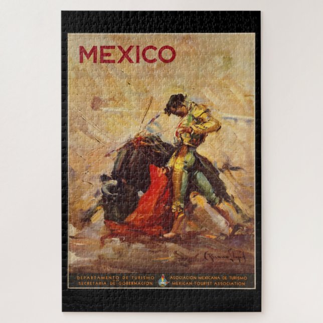 Puzzle Voyage au Mexique Vintage Matador de Tauromachie (Vertical)