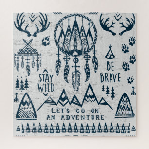 Puzzle Voyage aventure jeu vintage.