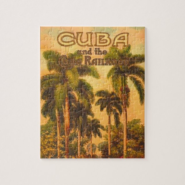 Puzzle Voyage Cuba vintage - Chemin de fer Cuba (Vertical)