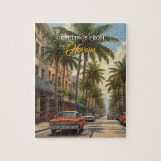 Puzzle Voyage Cuba vintage - Salutations de La Havane