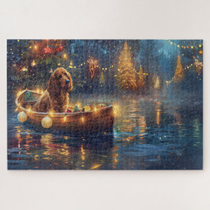 Puzzle Voyage de Noël du Cocker Spaniel