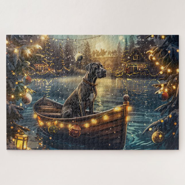 Puzzle Voyage de Noël du Grand Danois (Horizontal)