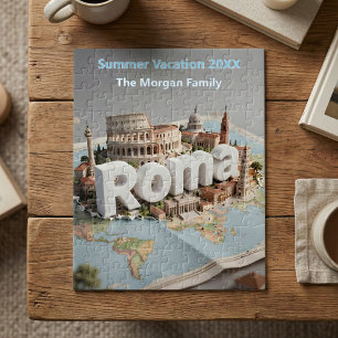 Puzzle Voyage de vacances en famille à Rome Italie Souven