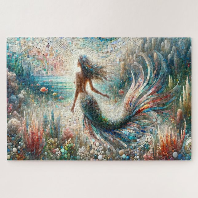 Puzzle Voyage en mosaïque de sirène Ethereal (Horizontal)