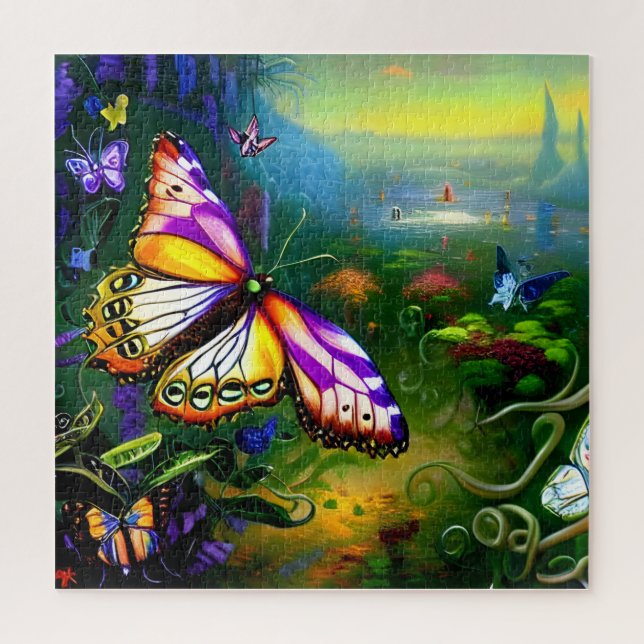 Puzzle Voyage fantastique de papillon  (Vertical)