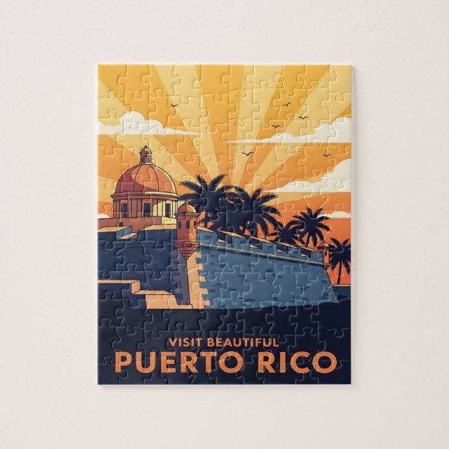 Puzzle Voyage rétro à Porto Rico (Vertical)