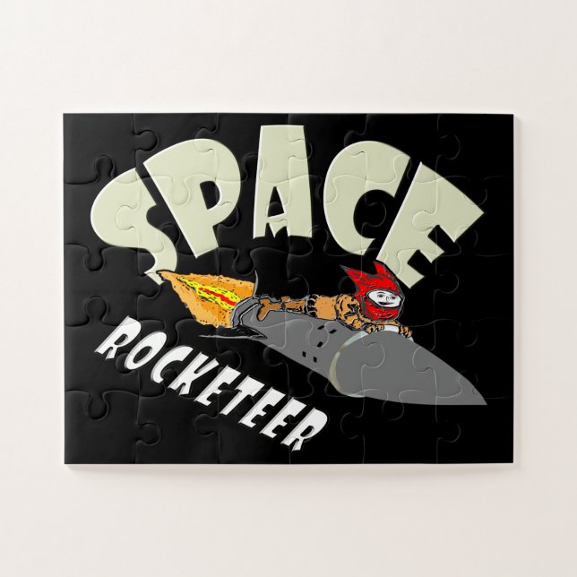 Puzzle Voyage spatial d'un rocketteur  (Horizontal)