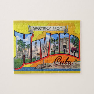 Puzzle Voyage Vintage à Cuba - Les salutations de La Hava