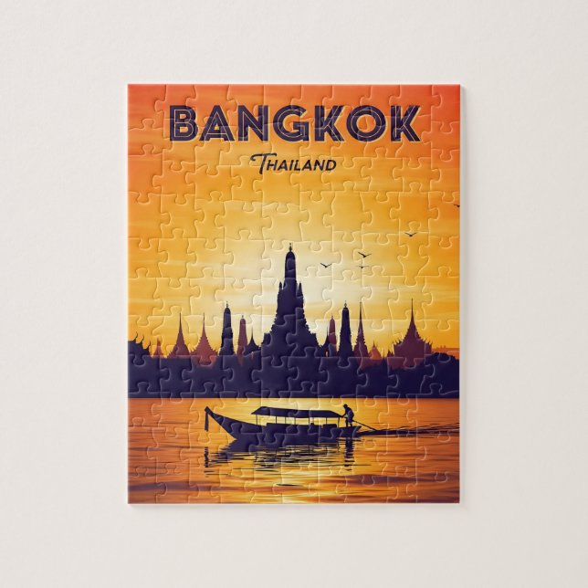 Puzzle Voyage vintage Bangkok Thaïlande (Vertical)