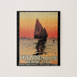 Puzzle Voyage Vintage, Bateaux au Excelsior Palace Venise