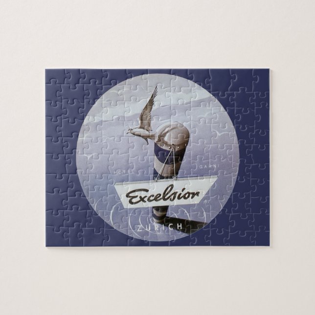 Puzzle Voyage Vintage Hôtel Excelsior Zurich Suisse (Horizontal)