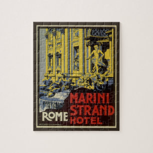 Puzzle Voyage Vintage, Hôtel Marini Strand, Rome, Italie
