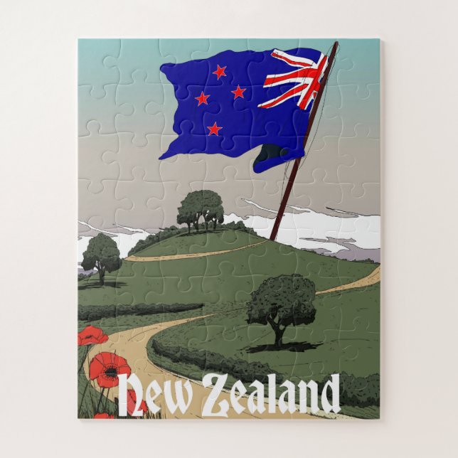 Puzzle Voyage Vintage Nouvelle-Zélande  (Vertical)