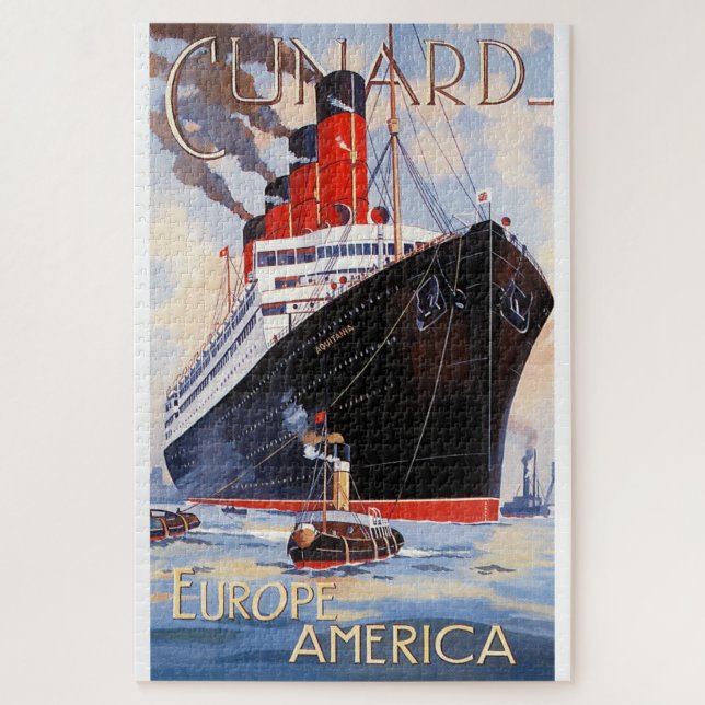 Puzzle VOYAGE vintage OCEAN LINER (Vertical)
