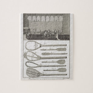 Puzzle Vrai tennis et la construction des raquettes, de