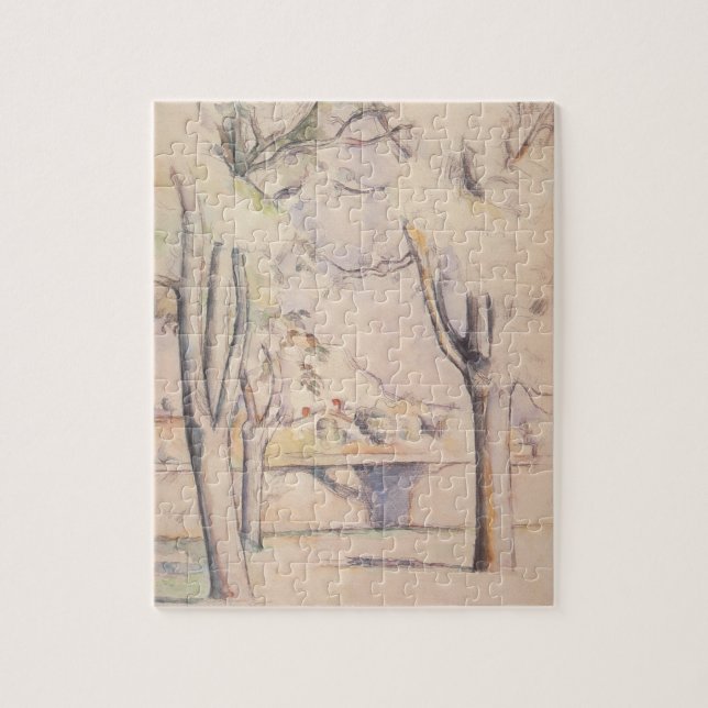 Puzzle Vue à travers les arbres par Paul Cezanne, Art vin (Vertical)