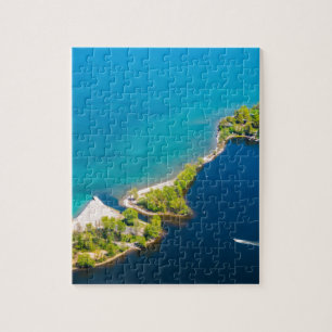 Puzzle Vue aérienne de la baie Sodus et du lac Ontario