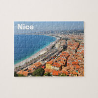 Vue aérienne de la Côte d'Azur à Nice, France