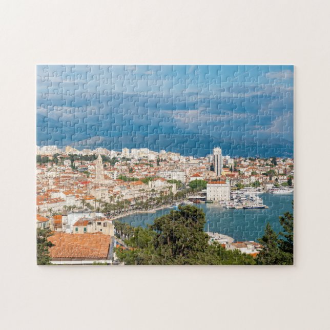 Puzzle Vue aérienne de la ville divisée en front de mer,  (Horizontal)