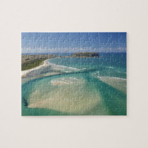 Puzzle Vue aérienne de l'estuaire, Sawyer Bay, Stanley et