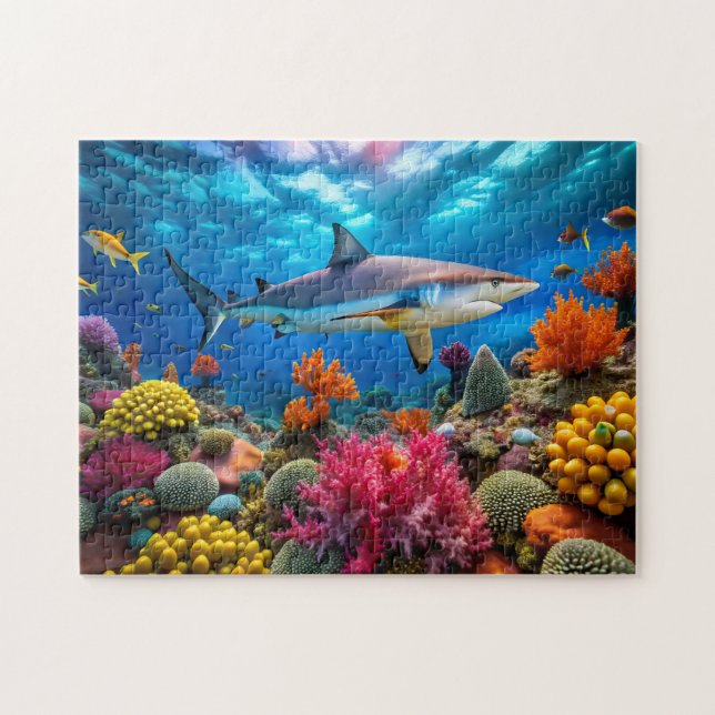 Puzzle Vue aquatique d'un requin (Horizontal)