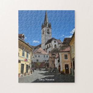 Puzzle Vue attrayante de Sibiu, Roumanie sur un