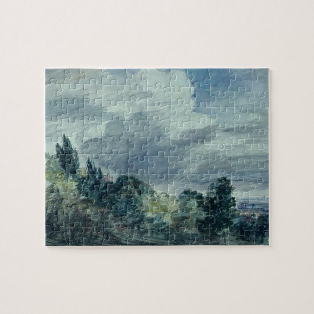 Puzzle Vue au-dessus d'un paysage large, avec des arbres (Horizontal)