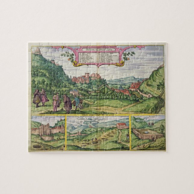 Puzzle Vue d'Alhambra, de 'Civitates Orbis Terrar (Horizontal)