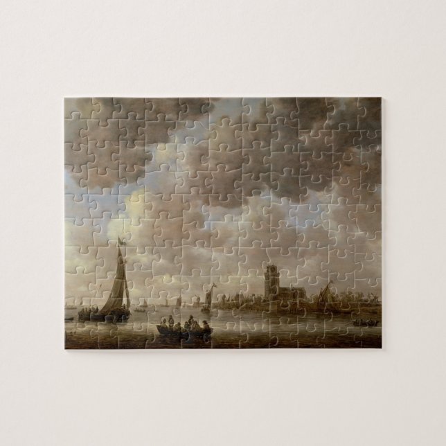 Puzzle Vue de Dordrecht en aval du Grote Kerk, (Horizontal)