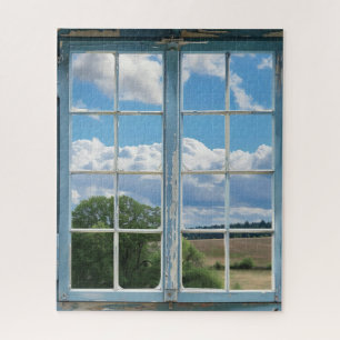 Puzzle Vue de la fenêtre Paysage ensoleillé