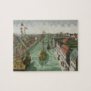 Puzzle Vue de la porte de Kettel à Delft (gravure)