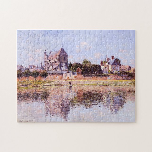 Puzzle Vue de l'église de Vernon Monet Fine Art (Horizontal)