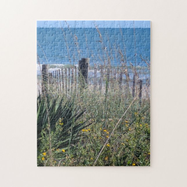 Puzzle Vue de l'océan sur la dune de sable de Topsail Bea (Vertical)