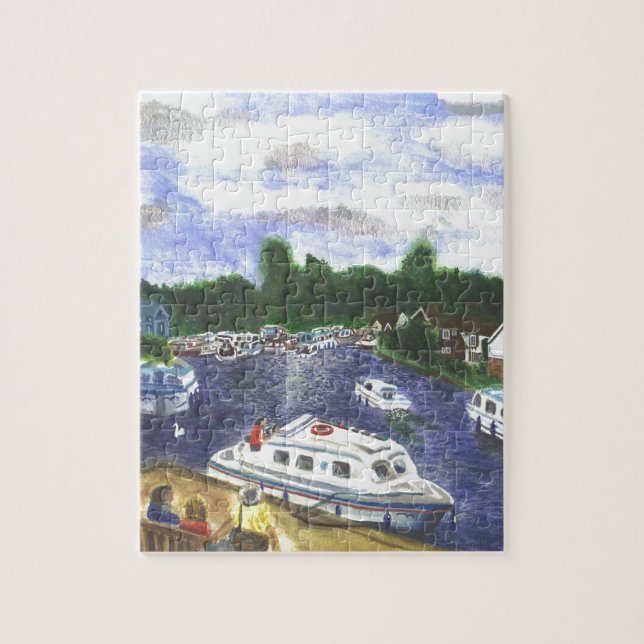 Puzzle Vue de pont Norfolk Broads de Wroxham (Vertical)