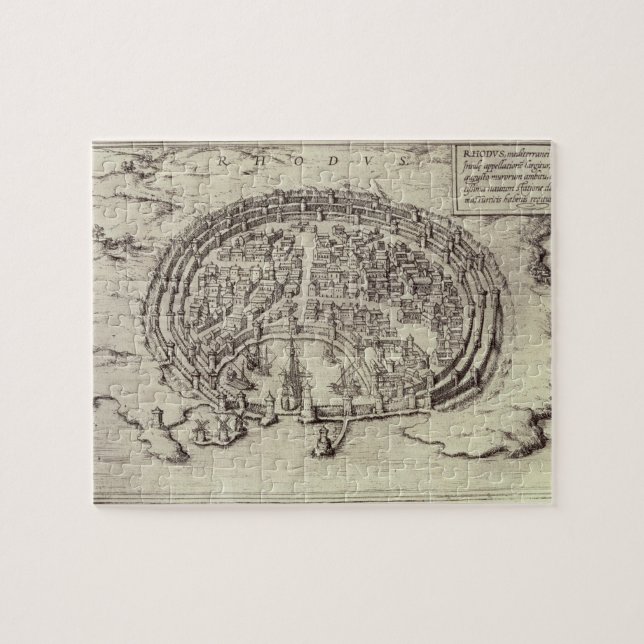 Puzzle Vue de Rhodes, du 'théâtre des villes principales (Horizontal)