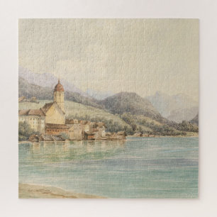 Puzzle Vue de St. Wolfgang sur le lac Wolfgang Carl Lafit