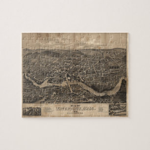 Puzzle Vue de Watertown le Massachusetts en 1879