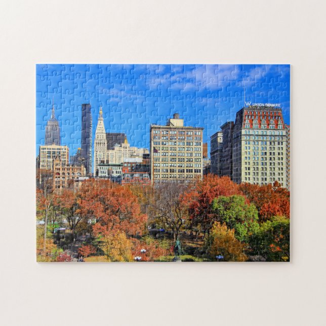 Puzzle Vue d'en haut : Automne dans Union Carré Park NYC (Horizontal)