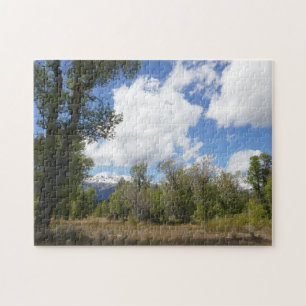 Puzzle Vue ensoleillée de la montagne Grand Teton