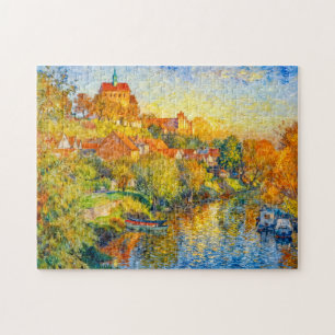 Puzzle Vue impressionniste d'automne de la cathédrale de