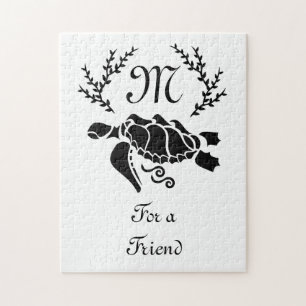 Puzzle Vue latérale de la tortue noire