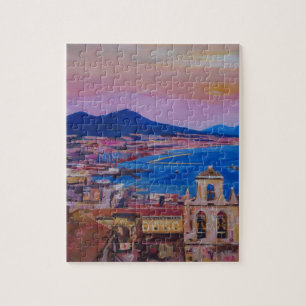 Puzzle Vue merveilleuse de ville de Naples avec le bâti