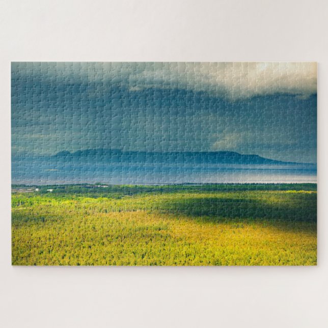 Puzzle Vue morose du géant endormi du lac Supérieur (Horizontal)