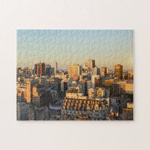 Puzzle Vue panoramique du paysage urbain au crépuscule