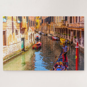 Puzzle Vue pittoresque d'un canal avec gondole, Venise, I