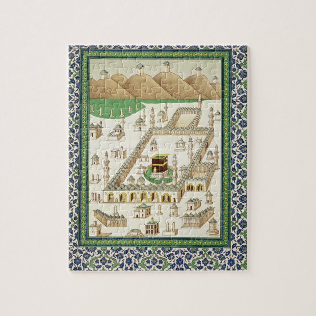 Puzzle Vue schématique de Mecque, montrant le Qua'bah, de (Vertical)