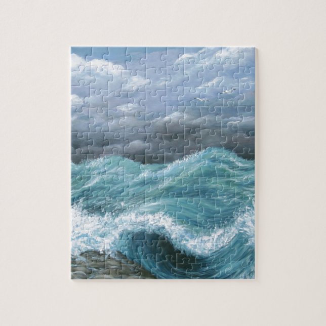 Puzzle Vue sur la mer 244 vagues océaniques (Vertical)